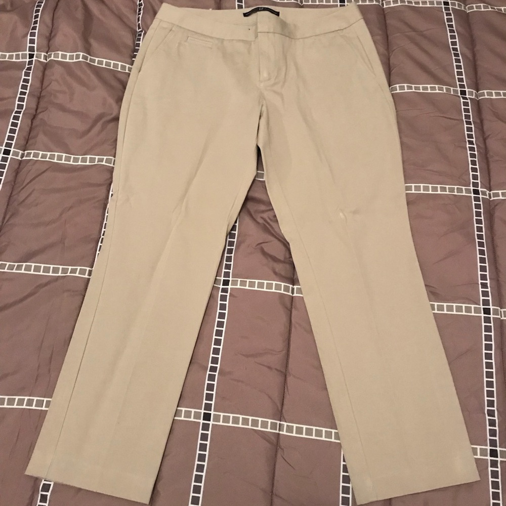 Khaki ankle pants